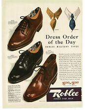 1943 Roblee Shoes For Men Blucher Oxford Chukka Boot Vintage Print Ad picture