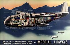 Imperial Airlines Empire Flying Boats photo poster Cut-away Short Bros Cavalier  picture