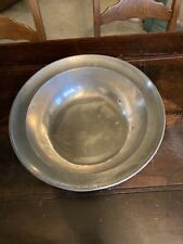 I.B FINCK PEWTER BOWL, 18TH CENTURY-MONOGRAMMED picture