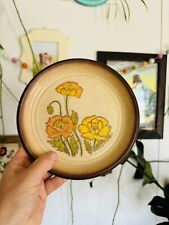 Vintage Arita Vintage Peach Cobbler Stoneware Plates / 4 70’s Flower Plates/ picture