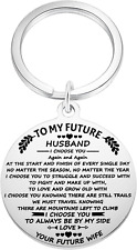 To My Future Husband Keychain Gifts for Him, Engagement Gift for Fiance, Romanti picture