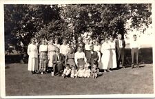 C.1910s RPPC Family Photo Beautiful Women Men Children Outdoor Postcard A317 picture