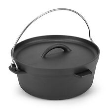 Cast Iron Dutch Oven Pot with Lid, for Small Dishes, Side Dishes, Camping Coo... picture