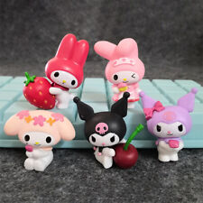Hot my Melody Kuromi Anime pvc Figures Set/5pcs Doll Pvc Decorate Toy dolls picture
