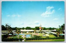 Roadside~Air View Vagabond Motor Hotel & Restaurant Houston TX~Vintage Postcard picture