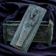 Authentic Rare Anubis Coffin Canopic Jar Set | Ancient Egyptian Antiques BC picture