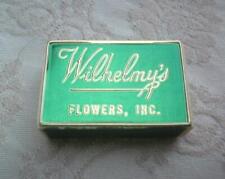 VINTAGE ADVERTISING MATCHBOX WILHELMY'S FLOWERS, INC. CLEVELAND OHIO FLORIST EXC picture