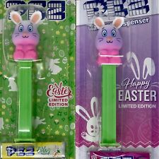 Set of 2 Easter Bunny PEZ: Both European and American Limited Edition Cards picture