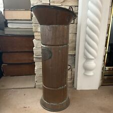 Antique Brass Patina 5KAN Water Fire Bucket/Umbrella Can Old Dutch Copper picture