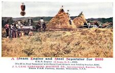 VINTAGE POSTCARD J. I. CASE THRESHING MACHINE CO. INCORPORATED ADVERTSING CARD picture