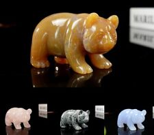 3 Inch Panda Natural Hand Carved DIY Decor Reiki Healing Collection Totem Gift picture