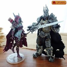 Hot Game WOW Wrath of Lich King Arthas Queen Sylvanas 2Pcs Figure Statue Gift picture