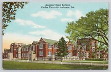 Purdue University Memorial Union Building Lafayette Indiana IN 1949 Postcard picture