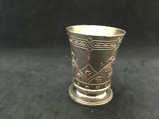 Vintage Hallmarked Silver-Colored Metal Shot Glass picture