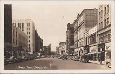 RPPC Postcard Street Scene Spokane WA Washington 1942 Advertising Old Cars picture