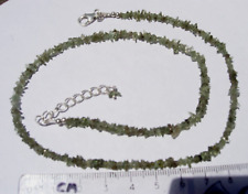 33.9 carats 16 inches of MOLDAVITE on 18 inch .925 sterling silver Necklace picture