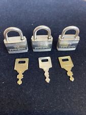 3 Small Pierre Cardin Locks w Keys Luggage Size  Vintage 1.25