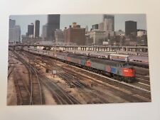 Amtrak Passenger Train In Chicago 3x5 Postcard picture