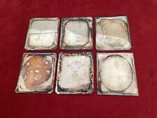 6 Very Old Antique 1/6 th Plate Daguerreotypes. 4 With Hallmarks picture