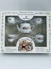 Hallmark Miniature Tea Set Marys Bears Teapot Lid Sugar Bowl Creamer Cups Saucer picture