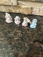 Lot Of 4 Mixed Vintage 1992 Schmid Cat/Kitty Porcelain Figurines Sri Lanka picture