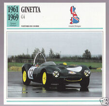 1961-1969 Ginetta G4 G-4 British Race Car Photo Spec Sheet Info Stat French Card picture