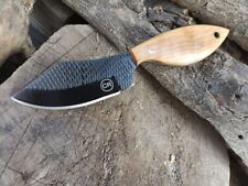 HANDFORGED CUSTOM HUNTING COWBOY SKINNER KNIFE WITH Wooden HANDLE&SHEATH picture