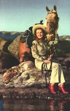 A Cowgirl and her Horse Possing  vintage 8 x 10  photo picture