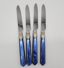 Stainless Knives Blue  Inox EME Italy Flatware 18/10  Lot of 3 A0025 picture