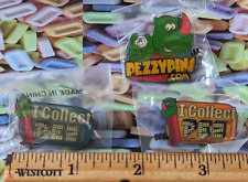 PEZ Hobby web site vintage collector Pin set of 3- I collect PEZ & PezzyPins WOW picture