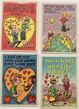 1950's Funny Valentines Trading Cards 4 Different TCG Topps Vintage picture