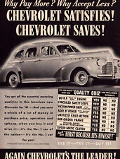 A2 Vtg 1941 Advertising Print Ad 41 Chevrolet Special Deluxe Torpedo Model WW2 picture