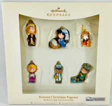 Snoopy Peanuts Hallmark 2006 Christmas Pageant Nativity Mini set of 6 Characters picture