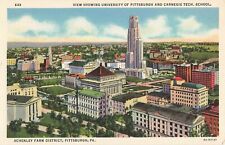 Postcard University of Pittsburgh Carnegie Tech School, PA Linen Unposted picture