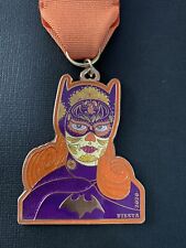 DAY of the DEAD BATGIRL SUGAR SKULL--FIESTA MEDAL— IMMEDIATE SHIPPING picture