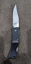 Gerber LST Vintage Black Lockback 400 Series Steel Blade Pocket Knife 3.5