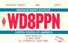 St. Clairsville Ohio WD8PPN QSL Radio Postcard picture