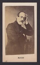 1860's Original Giuseppe Mazzini CDV Photograph Inscribed Ludmilla Assing 1869 picture
