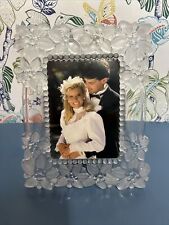 Mikasa Floral Bouquet Crystal Picture Frame Wedding picture