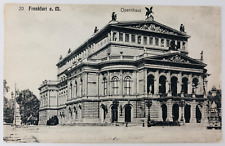 Vintage Frankfurt Germany Opernhaus Opera House Building Postcard RPPC picture