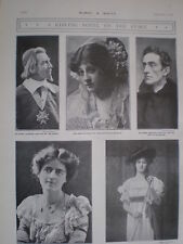 Printed photos actors for Kipling play The Light That Failed Lyric London 1903 picture
