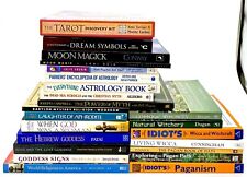 LOT (23) Occult Wicca Goddess Magic Astrology BOOKS - PLUS Tarot Discovery Kit picture