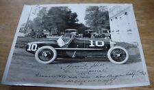 Original 1920s Bennett Hill Autographed Miller Special Indy Car B&W Photo 1943 picture