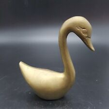 Vintage Brass Swan Figurine 4