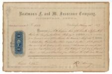 Receipt for payment to Boatman's F. and M. Insurance Company dated 1867 - Insura picture