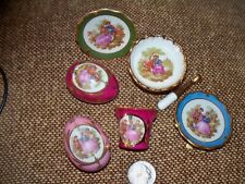Vintage Limoges Porcelain Miniatures Plates Egg Pestel Lot picture