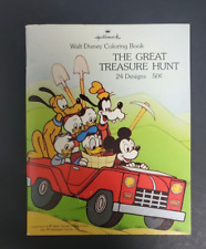 VTG Walt Disney Mini Coloring Book Hallmark w/24 Designs Great Treasure Hunt picture