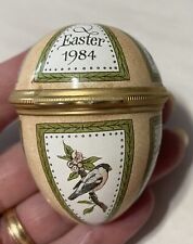 Vintage Halcyon Days Enamels 1984 Easter Egg Trinket Box Birds theme  picture