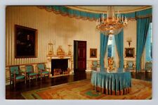 Washington DC, Interior White House, Blue Room, Antique Vintage Postcard picture