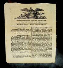 1813 Germany  BERLIN Berlinische Nachrichten von Staats Newspaper picture